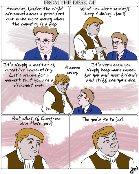 cartoon showing Gene Wilder and Donald Trump as the Producers